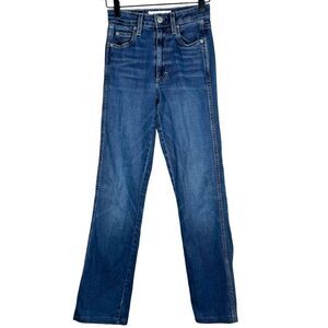 AMO Willa High-Rise Slim Flare Jeans Grateful Medium Blue Wash Size 23